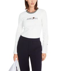 Marc Cain - Langarmshirt "Heartbreaker" Premium mode Longsleeve aus Baumwoll-Ripp - Lyst
