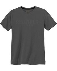 Redfield - Rundhalsshirt Vintage Übergrößen T-Shirt grau Print - Lyst