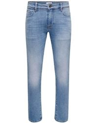 Only & Sons - Jeans Slim Fit Denim Pants 7065 in Hellblau - Lyst