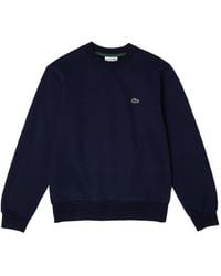 Lacoste - Pullover Sweatshirt aus aufgerauter Baumwolle mit (1-tlg) - Lyst