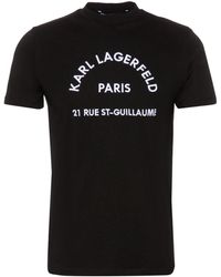 Karl Lagerfeld - T-Shirt mit Logo-Stickerei (1-tlg) - Lyst