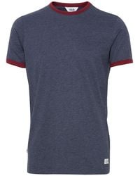 Solid - Rundhalsshirt Sdmanoldo T-Shirt Mit Farblich Abgesetztem Kragen Und Ärmelsaum - Lyst