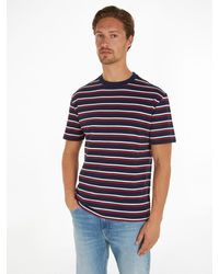 Tommy Hilfiger - T-Shirt TJM REG EASY STRIPE TEE mit mehrfarbigen Streifen - Lyst