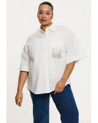 Yoek - Blusentop Damen Bluse Mit Kurzarm - Lyst