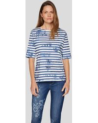 Rabe - T-Shirt mit Streifenmuster und Print - Lyst