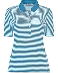maerz muenchen - Muenchen Poloshirt MAERZ Polo-Shirt hellblau gestreift in Pique-Qualität - Lyst