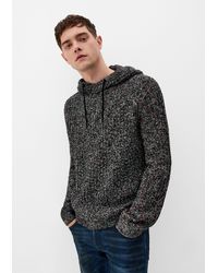 QS - Strickpullover Strick-Hoodie in melierter Optik - Lyst