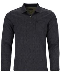 Hajo - Langarm-Poloshirt Softknit-Polo mit Alloverdruck - Lyst