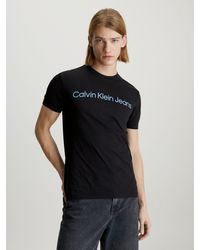 Calvin Klein - Jeans T-Shirt INSTITUTIONAL LOGO mit Calvin Klein Logoschriftzug - Lyst
