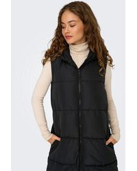 ONLY - Steppweste Onlalina Long Waistcoat Otw Noos Materialmix - Lyst