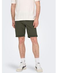Only & Sons - Chinoshorts Shorts Casual Summer Bermuda Pants 7502 in Olive - Lyst