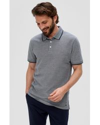 S.oliver - Kurzarmshirt Poloshirt im Slim Fit mit Piquéstruktur - Lyst