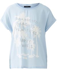 Ouí - Blusentop Blusenshirt Viskosepatch - Lyst