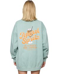 Worldclassca - Oversized Sweatshirt Langarm Pullover PRINT APEROL SPRITZ IS ALWAYS THE ANSWEAR - Lyst