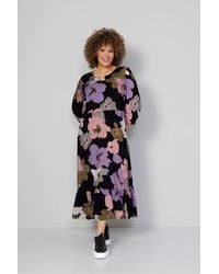 MIAMODA - Sommerkleid Kleid XL Blumenmuster Tunika-Ausschnitt 3/4-Ärmel - Lyst