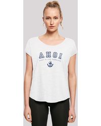 F4NT4STIC - Long T-Shirt Ahoi Knut & Jan Hamburg Print - Lyst