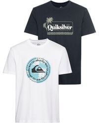 Quiksilver - T-Shirt (Packung, 2-tlg., 2er-Pack) - Lyst