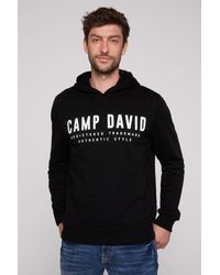 Camp David - Kapuzensweatshirt aus Baumwolle - Lyst