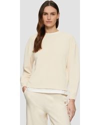 S.oliver - Scuba-Sweatshirt aus Modalmix mit Faltendetail - Lyst