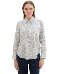 Tom Tailor - Langarmbluse mit All-Over Print - Lyst