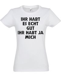 Youth Designz - Ihr habt ja mich T-Shirt witzigen Print Geschenk mit lustigem Spruch für Frauen - Lyst