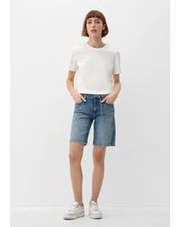 S.oliver - Shorts Jeans-Bermuda Karolin / Regular Fit / Mid Rise / Straight Leg Waschung - Lyst