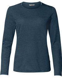 Vaude - T-Shirt Wo Essential LS T-Shirt DARK SEA UNI - Lyst