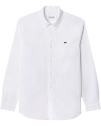 Lacoste - Hemd aus Baumwollpopeline Slim Fit - Lyst