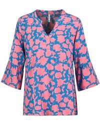 Sublevel - Blusenshirt Gemusterte mit Glockenärmeln Boho-Ethno-Tunika - Lyst