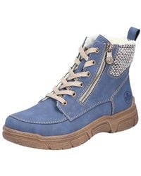 Rieker - Winterboots Casual-Boots, Schnürstiefelette, Schnürboots Mit Strick-Kragen - Lyst