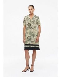 S.oliver - Minikleid Kleid Kleid Mit All-Over-Print Und Kontrast-Detail - Lyst