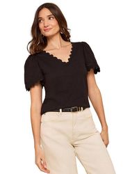 Love & Roses - V-Shirt T-Shirt Mit V-Ausschnitt, Regular (1-Tlg) - Lyst