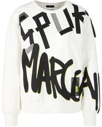 Marc Cain - T- Sweat-Shirt, white and black - Lyst