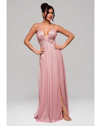 Ombre - Glitzerndes Abendkleid mit Spaghettiträgern - Lyst