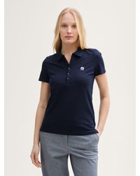 Tom Tailor - Piqué Poloshirt mit Stickerei - Lyst