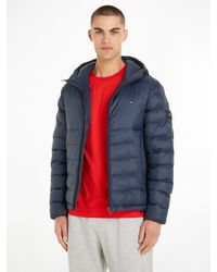 Tommy Hilfiger - Steppjacke PACKABLE RECYCLED QUILT HDD JKT Kontraststreifen in Kapuze - Lyst
