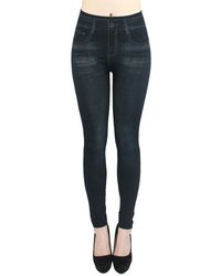 dy_mode - Leggings in Jeans Optik Jeggings Jeansleggings High Waist mit elastischem Bund - Lyst