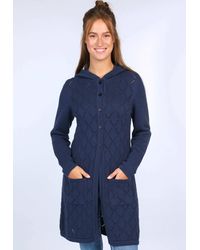 Sorgenfri Sylt - Strickmantel Tia Ajour-Strickdetails - Lyst