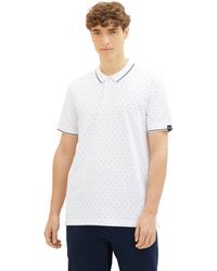 Tom Tailor - Poloshirt mit Minimal-Print und aus reiner Baumwolle - Lyst