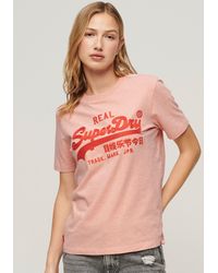 Superdry - EMBROIDERED VL RELAXED T SHIRT - Lyst