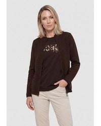 Olsen - Cardigan Mit Stehkragen Und Reißverschluss - Lyst