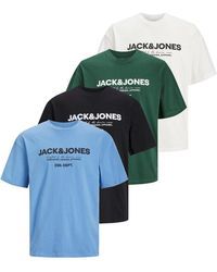 Jack & Jones - & -Shirt 4er Pack T-Shirts JjGale Relaxed-Fit Basic - Lyst