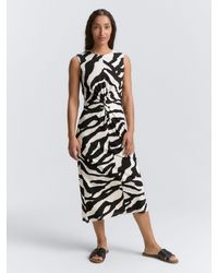 Tom Tailor - Sommerkleid Jersey Midi-Kleid mit Knoten-Detail - Lyst
