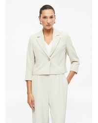 S.oliver - Jackenblazer Indoor-Jacke Cropped-Blazer Mit 3/4-Ärmeln - Lyst