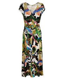 Alba Moda Strandkleid mit buntem Druck - Schwarz