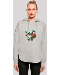 F4NT4STIC - Kapuzenpullover Gnom Frühling Blumen Schmetterling Premium Qualität - Lyst