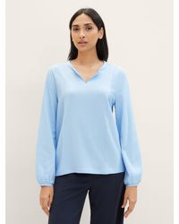 Tom Tailor - Langarmshirt Bluse mit Streifenmuster - Lyst