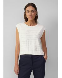 S.oliver - Shirttop T-Shirt im Relaxed Fit mit -Artwork Glitzer - Lyst