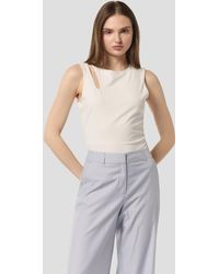 Comma, - Shirttop Jersey-Top mit - Lyst