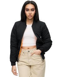 Worldclassca - Bomberjacke mit Reißverschluss Pilotenstiel Biker - Lyst
